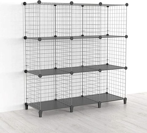 Hộp Sắp Xếp Tủ Quần Áo Thùng Đựng Có Thể Xếp Chồng Kệ Lưu Trữ Khối Lập Phương Dây Mô-đun Lưới Tự Làm - Product Image 3