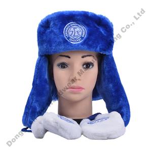 Trapper bombacı şapka Unisex rüzgar geçirmez sıcak kış kış kulaklığı kar kap eldiven ile özel nakış yama Faux kürk Trapper şapka - Product Image 3