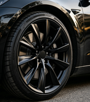Jantes en alliage d'aluminium RUNLUN21/22X9.0/10PCD5X114.3/5X120ET35/40 CB64.1 Noir satiné à rayons multiples, nouveaux modèles de remplacement variés