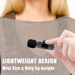 TiktokライブVlogインタビューを録音するためのIos <span class=keywords><strong>Android</strong></span> PC用ポータブルLavalierワイヤレスマイクノイズリダクション自動ペアリング - Product Image 6