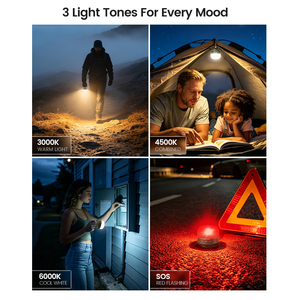 <span class=keywords><strong>Lampada</strong></span> LED di Emergenza OEM IPX5 Impermeabile, <span class=keywords><strong>Ricaricabile</strong></span> con Pannello Solare 5000mAh, 400 Ore di Autonomia, per <span class=keywords><strong>Campeggio</strong></span> e Power Bank - Product Image 4