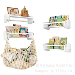 <b>Wall</b> Mounted Wooden <b>Storage</b> Rack 3 Tier Rectangle Multipurpose <b>Hanging</b> For Living Room Childrens Room - Product Image 5