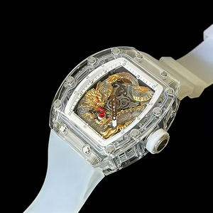Reloj Deportivo de Moda de Alta Calidad con Diseño Tridimensional en Relieve, Estilo Chino, Transparente, en Forma de Barril, Mecánico Automático - Product Image 3