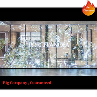 Lecede Boutique Intérieur Grille Rideau Lunettes Plancher Fenêtre Publicité Cristal Film Adhésif Transparent Led Panneau D'affichage Écran