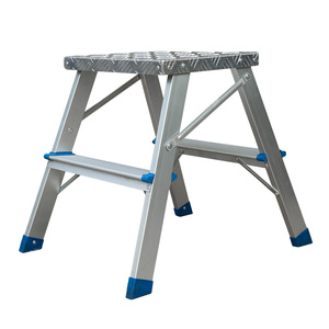 Échelle pliante portable en alliage d'aluminium d'usine personnalisée échelle intérieure en aluminium escabeau large pour ouvrier mural - Product Image 1