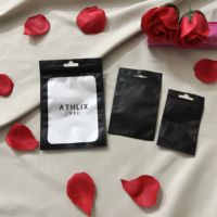Lima de uñas pequeña ziplock a prueba de olores, brillo de labios, pestañas, almacenamiento de alimentos, bolsa de embalaje con ventana transparente