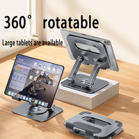 MCHOSE Support solide en alliage d'aluminium à deux barres Rotation à 360 degrés Support pour tablette et téléphone pour bureau pour boîtier d'ordinateur