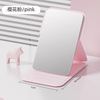 Miroir de maquillage portable mini pliable, petit miroir de poche minimaliste, miroir de beauté personnalisé pour le bureau, outils cosmétiques