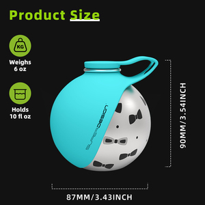 Bol en silicone portable pour l'extérieur avec boule en acier, bouteille de voyage, kit de toilette réutilisable pour animaux de compagnie, distributeur d'eau extérieur - Product Image 3