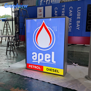 <span class=keywords><strong>Struttura</strong></span> Tettoia per Stazioni di Servizio Diesel e Benzina con Insegna a Pilone Illuminata a LED Integrata - Product Image 5