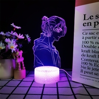 Veilleuse USB Anime avec logo, veilleuse pour chambre d'enfant, veilleuse Anime, cadeau mignon pour chambre d'enfant, chambre de bébé, lampe mignonne