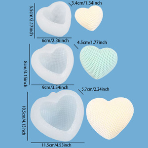 Molde de Silicona para el Día de San Valentín, Diseño de Flores en Forma de Corazón, Molde para Velas Aromáticas y Arcilla - Product Image 6