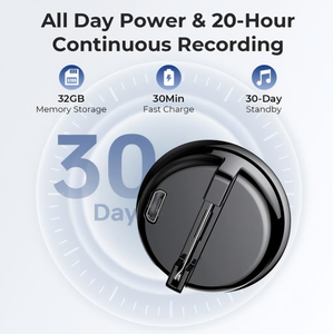 Mini Grabadora de Voz Digital Portátil con Clip, Activación por Voz, Tipo Pin - Product Image 2