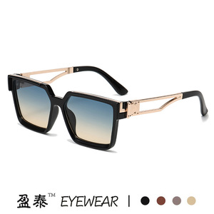 <b>Sunglasses</b> <b>Square</b> Frame Gold Metal Plastic Unisex UV400 Protection Class 2 Sunshades For Men Women - Product Image 3
