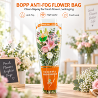 Sacs à fleurs en BOPP anti-buée imprimés sur mesure pour les emballages de bouquets de mariage et de cadeaux