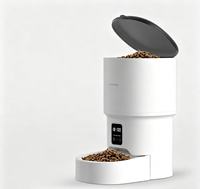 Comedero Automático para Mascotas con Control por WiFi y Bluetooth desde el Móvil, Temporizador Inteligente, Función de Dispensación de Granos, Apto para Gatos