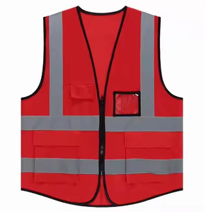 Gilet de sécurité personnalisé, <span class=keywords><strong>veste</strong></span> réfléchissante avec tissu respirant fluorescent pour la construction et la circulation - Product Image 6