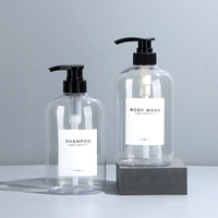 Flacon pompe transparent personnalisé pour cosmétiques, lotion, shampoing, crème – Emballage en plastique avec bouchon pulvérisateur