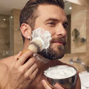 Professional <strong>Men</strong> Shaving Set Lotus Wood Nylon Brush Stainless Steel Bowl <strong>Shave</strong> Stand Grooming <strong>Kit</strong> for Barber Salon - Product Image 1