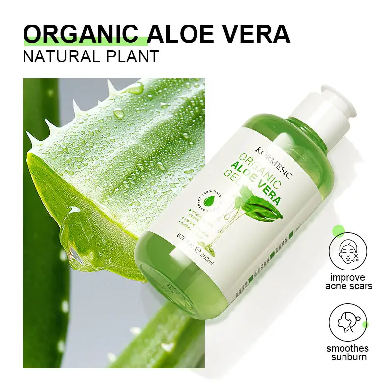 OEM ODM Logo privato all'ingrosso illuminante crema viso di Aloe Vera naturale 98% biologico gel di aloe Vera pura