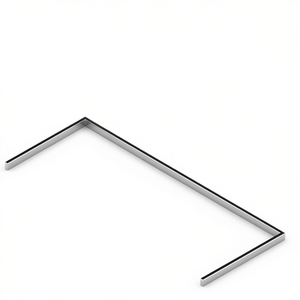 Cadre en chrome poli en forme de C 40x100 pour armoires de salon - Product Image 1