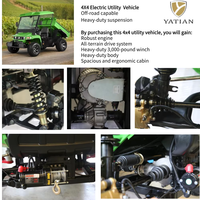 Véhicule utilitaire Quad 10KW électrique UTV adulte 4x4