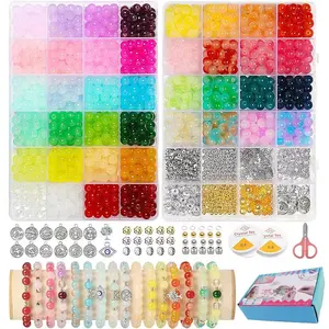 48 Farben Glas Samen Perlen-Set Box individuelle Raster-Packung für Schmuck Armband Halskette Herstellungs-Kits