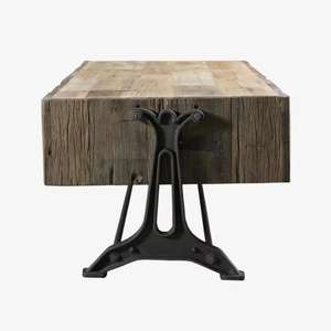 ขอบชิ้นการออกแบบของคุณในราคาขายส่งโต๊ะกาแฟแบบผสมผสานกับความรู้สึกโบราณแบบ bucolic ของรอยแตกเก่าเพื่อให้ดีขึ้น - Product Image 2