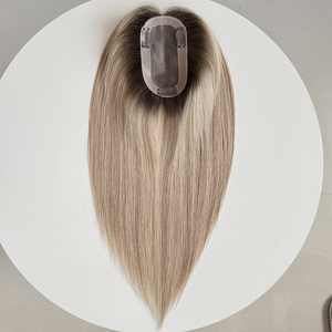 Topper de Cabello Humano 3*5.5 Listo para Enviar, Topper de Cabello Humano Remy Ruso con Base de Monofilamento Totalmente Cosida a Mano para Mujeres - Product Image 3