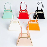 Sacs d'emballage pour fleurs de couleur unie, forme trapézoïdale, emballage cadeau simple, sac de shopping, vente directe d'usine pour l'emballage de fleurs
