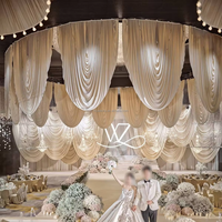 Muwei Draperie élégante pour arche de mariage, rideau de fond de scène et décoration de fête