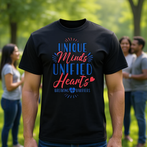 Unique Minds Unified Hearts Breaking Barriers - Camiseta especial y bonita - Product Image 3