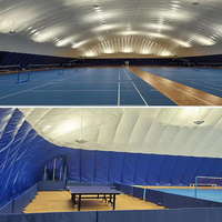 Tente de terrain de football de sports PVDF arène de sport gonflable terrain de football structure supportée par dôme d'air