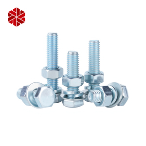 Sẵn sàng để tàu DIN 933 Hex đầu thép carbon màu xanh trắng kẽm tráng Kích thước phổ biến M4 M5 M6 M8 M10 bu lông và đai ốc - Product Image 1