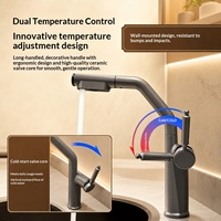 Robinet multifonctionnel pressurisé rotatif extractible série Candy pour balcon, buanderie, piscine, évier de cuisine, eau chaude et froide