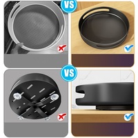 Étagère de rangement rotative pour condiments de cuisine de grande capacité avec étagère en métal, organisateur d'assaisonnements multifonctionnel