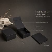Boîte cadeau noire mate personnalisée avec impression sur mesure pour bijoux, cosmétiques, bougies, panneaux pliables, emballage plat pour expédition, vente en gros