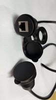 Rj45 Panel perempuan tahan air Flush Mount untuk Rj45 kabel Ethernet Extender kucing 5e kabel Lan kucing 8 20 meter kabel Cat8 Sftp Cat8