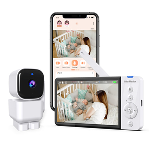 Anicebb Dernier modèle ABM720s Tuya Smart 1080p Wi-Fi 2.4GHz FHSS Babyphone avec vision nocturne et rappel d'alimentation - Product Image 1