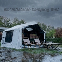 Grand abri familial portable avec auvent pour 4 à 6 personnes, cabane facile à installer pour les voyages et les pique-niques, tente gonflable pour le camping en plein air