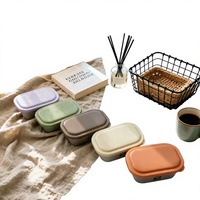 Boîte à condiments portable en acier inoxydable 304 pour l'extérieur, récipient à sauce, compatible micro-ondes, conservation de la chaleur, carré