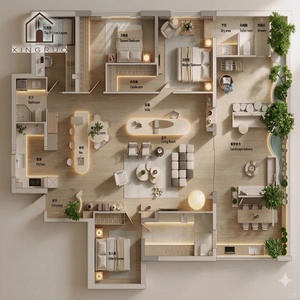 XINGRUO Design d'intérieur, mobilier sur mesure pour toute <span class=keywords><strong>la</strong></span> <span class=keywords><strong>maison</strong></span>, plan de <span class=keywords><strong>maison</strong></span> gratuit, rendu 3D, cuisine, armoire, salle de bain, villa, appartement - Product Image 1