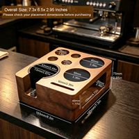 Support universel en bois de noyer pour porte-filtre à expresso et base de rangement pour tamper à café, compatible avec les accessoires de 51, 54 et 58 mm