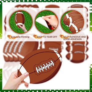 Affiches de jeu de cache-yeux sur le thème du football, fournitures de fête du Super Bowl, lot de 24 décorations jetables - Product Image 4
