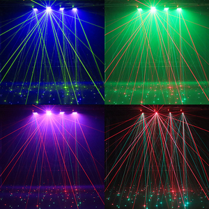 8pcs 60W DJ nhện hiệu ứng sân khấu dẫn ánh sáng 4in1 cho di chuyển đầu chùm dải ánh sáng laser trắng ấm cho Câu lạc bộ đêm bên Disco <span class=keywords><strong>DMX</strong></span> - Product Image 2