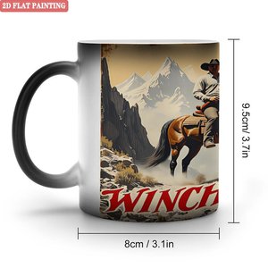 <b>Ceramic</b> Magic Mug 11oz Frosted Black Heat Sensitive Home Kitchen <b>Cup</b> - Product Image 1