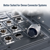 Connecteur circulaire multipolaire haute densité |   Prise d'aviation métallique 15 broches pour l'automatisation industrielle et l'interface caméra