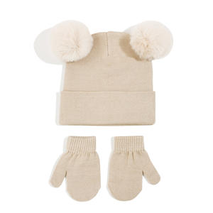 Nouveau-né bébé tricoté bonnet chapeau écharpe ensemble mignon garder au chaud enfants hiver extérieur casquette chapeau et gants pour garçons, filles - Product Image 4