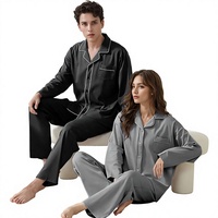 Ensemble de pyjama en fibre de bambou pour femmes, manches longues, pantalon long, doux, respirant, vêtements de détente décontractés, vêtements de nuit avec poches, vêtements de maison, du S au XXL