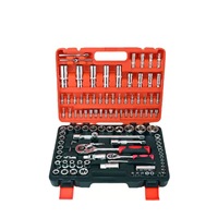 Ensemble d'outils de réparation automobile et domestique de 108 pièces avec clé à cliquet, douilles, manchons en acier au carbone